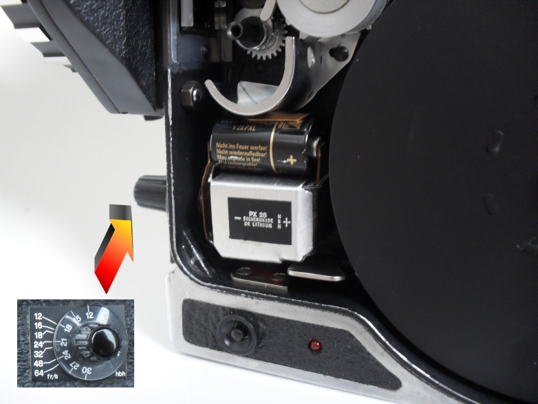 Bolex H16 Retrofitted Meter Film chamber components
