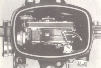Top view of housing with camera in it